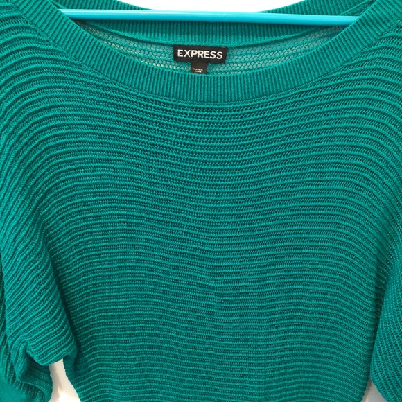 Express Green Sweater Sz Small - Picture 4 of 6